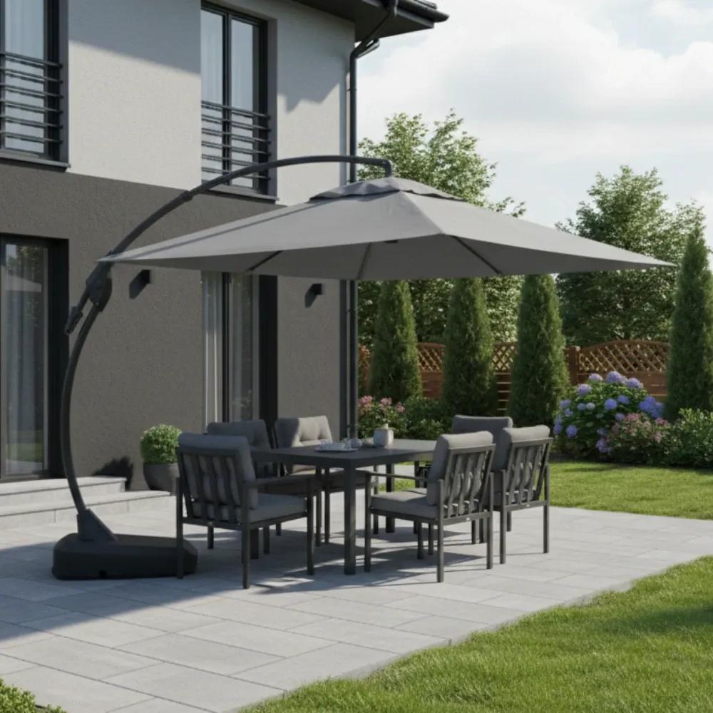 Parasol ogrodowy Solano szary - zdjęcie 3