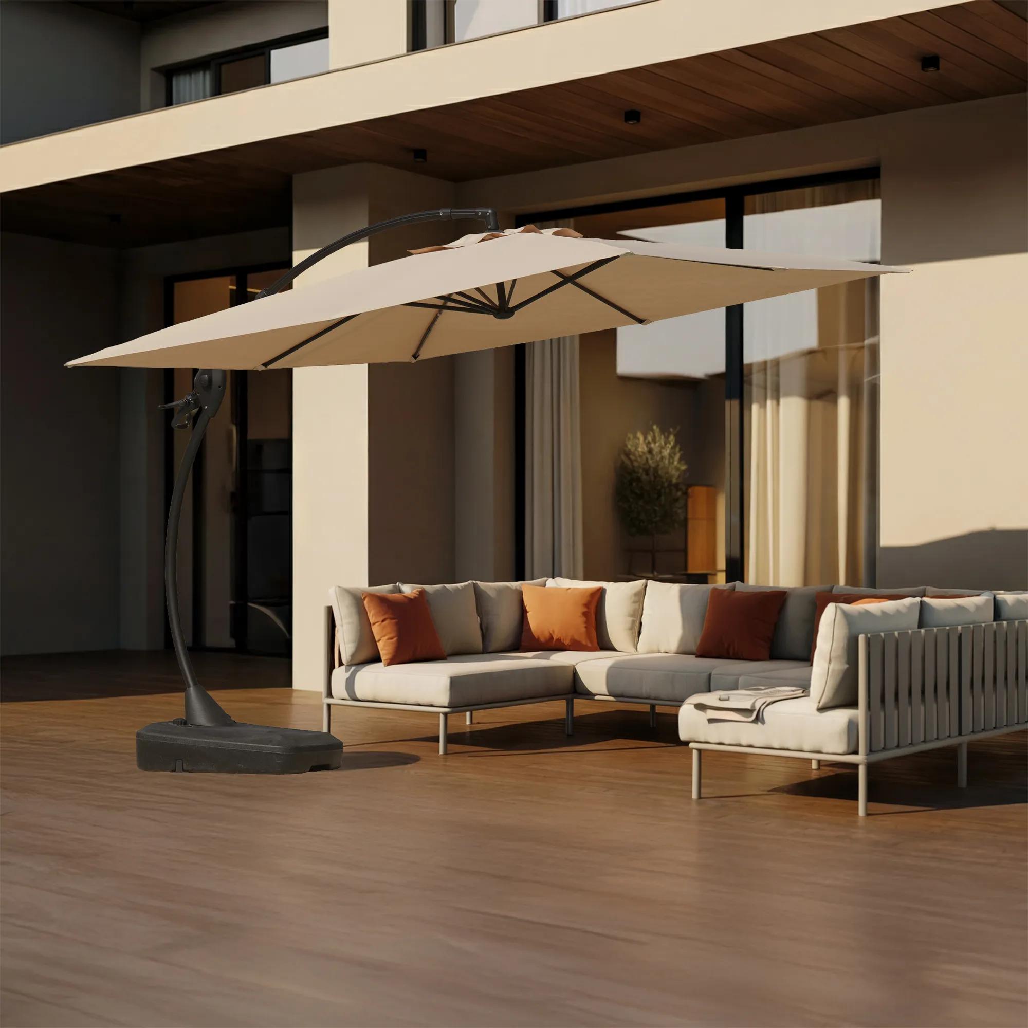 Parasol ogrodowy 3x4m Solano beżowy - zdjęcie 2