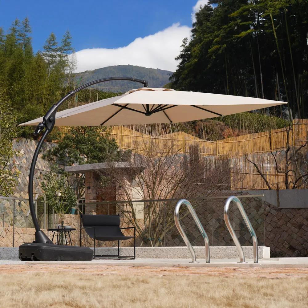 Parasol ogrodowy 3x4m Solano beżowy - zdjęcie 8