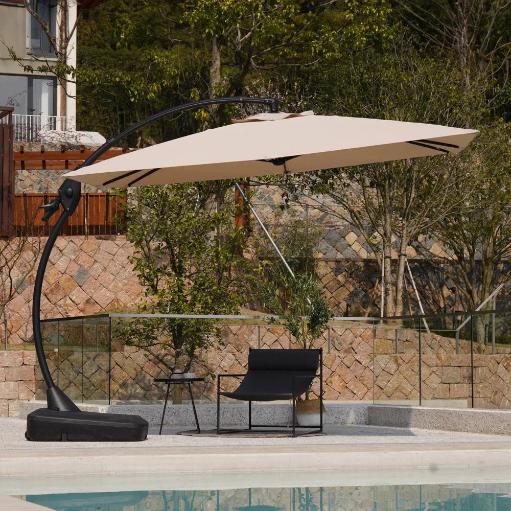 Parasol ogrodowy 3x4m Solano beżowy - zdjęcie 10