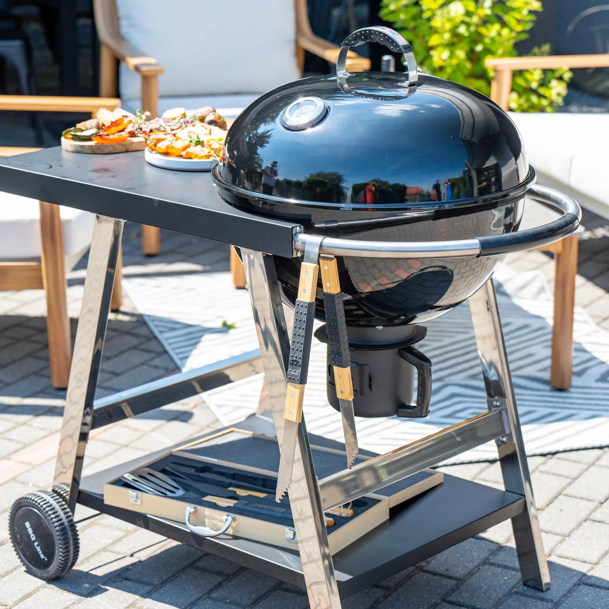 Grill węglowy MIR709 z pokrywą i kółkami - zdjęcie 3