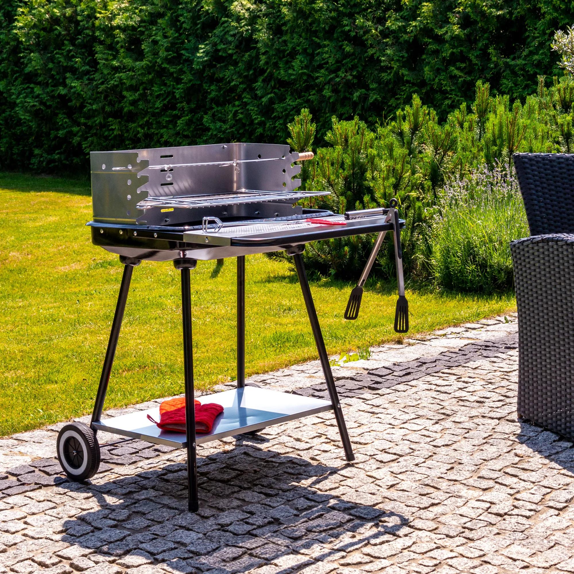 Grill węglowy MIR404 z rożnem - zdjęcie 2