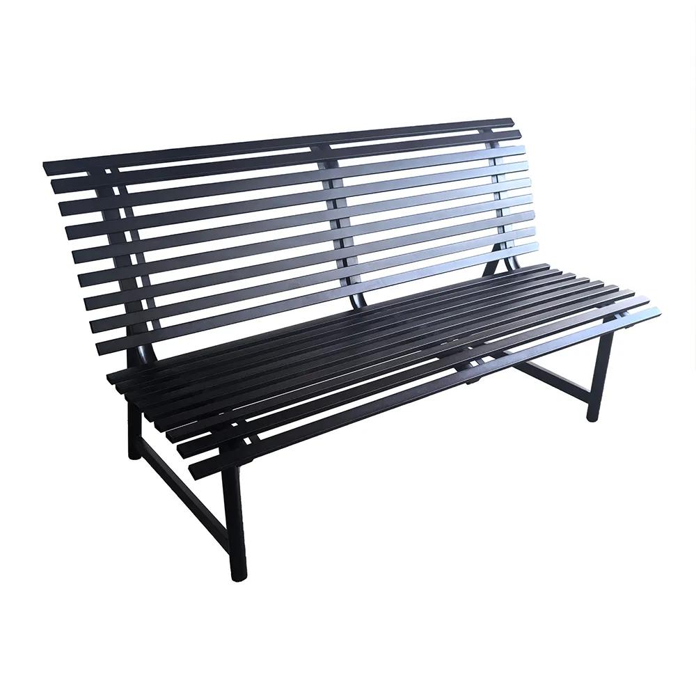 Ławka stalowa 160x73x85cm antracytowa - zdjęcie 3