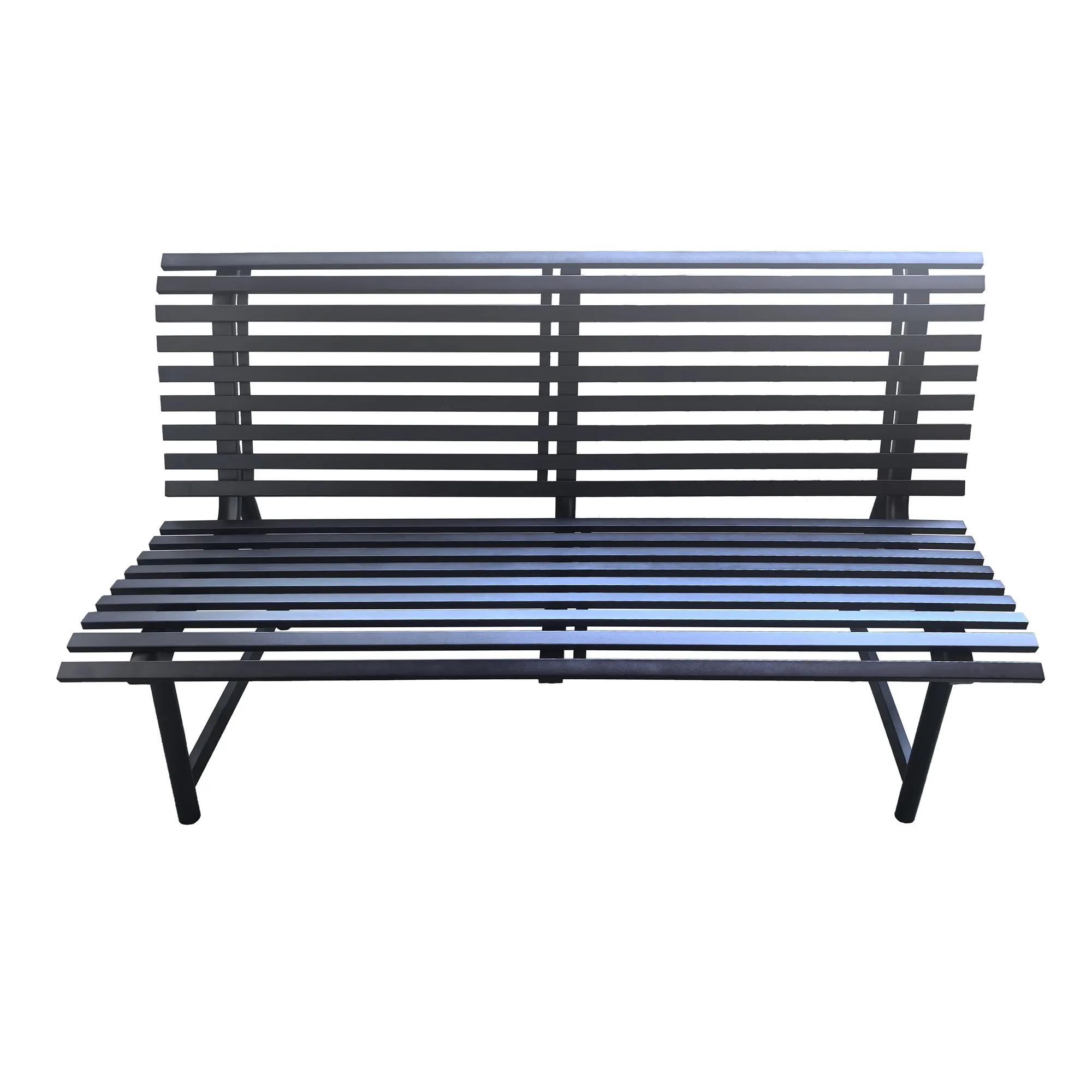 Ławka stalowa 160x73x85cm antracytowa - zdjęcie 2