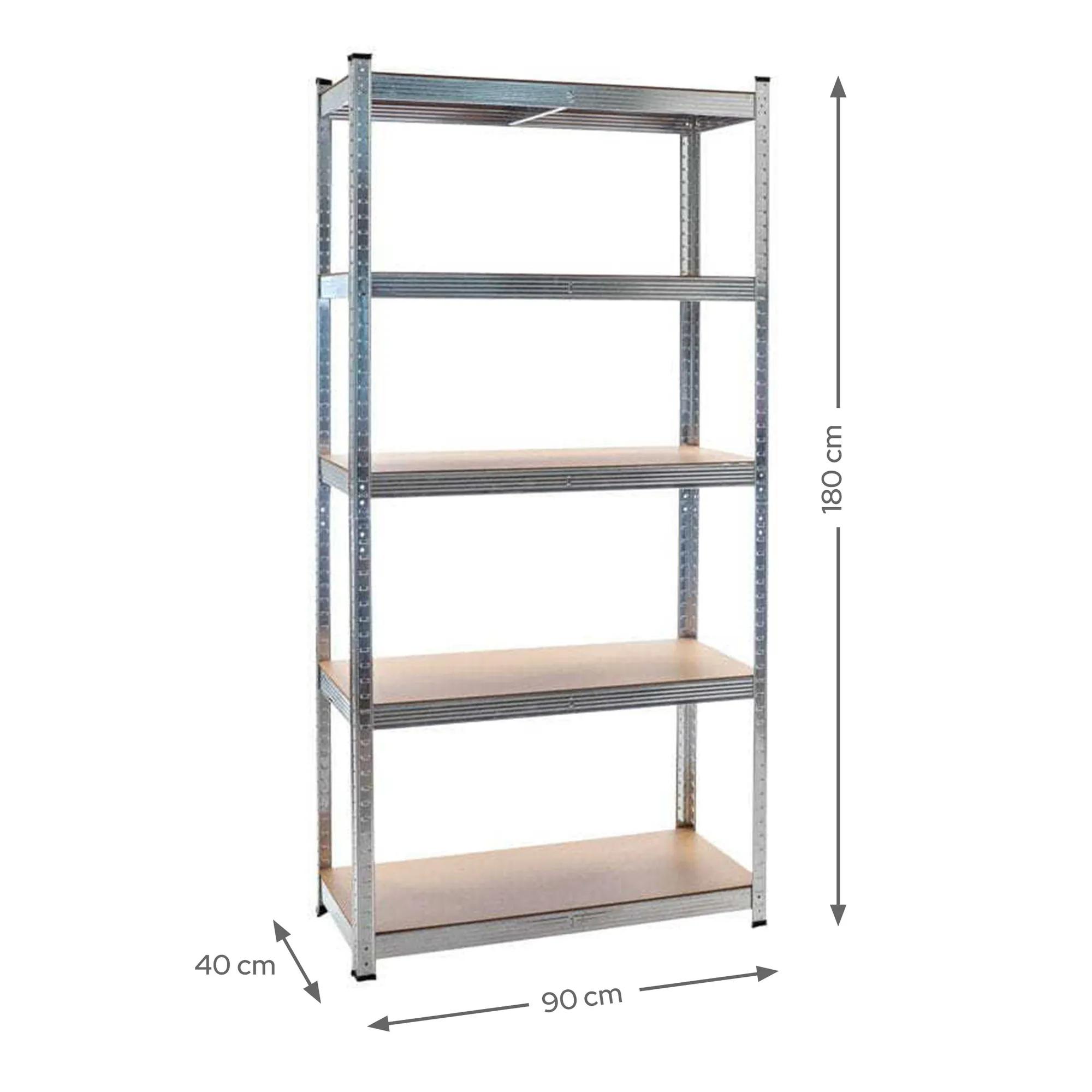 Regał magazynowy G 90x40x180 175kg srebrny - zdjęcie 3