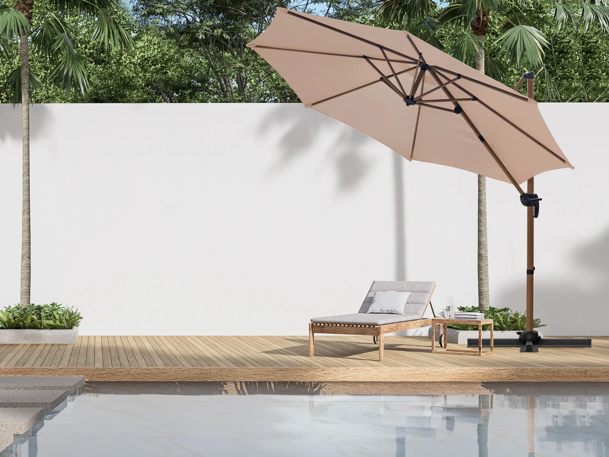 Parasol ogrodowy Roma S beżowy - zdjęcie 2