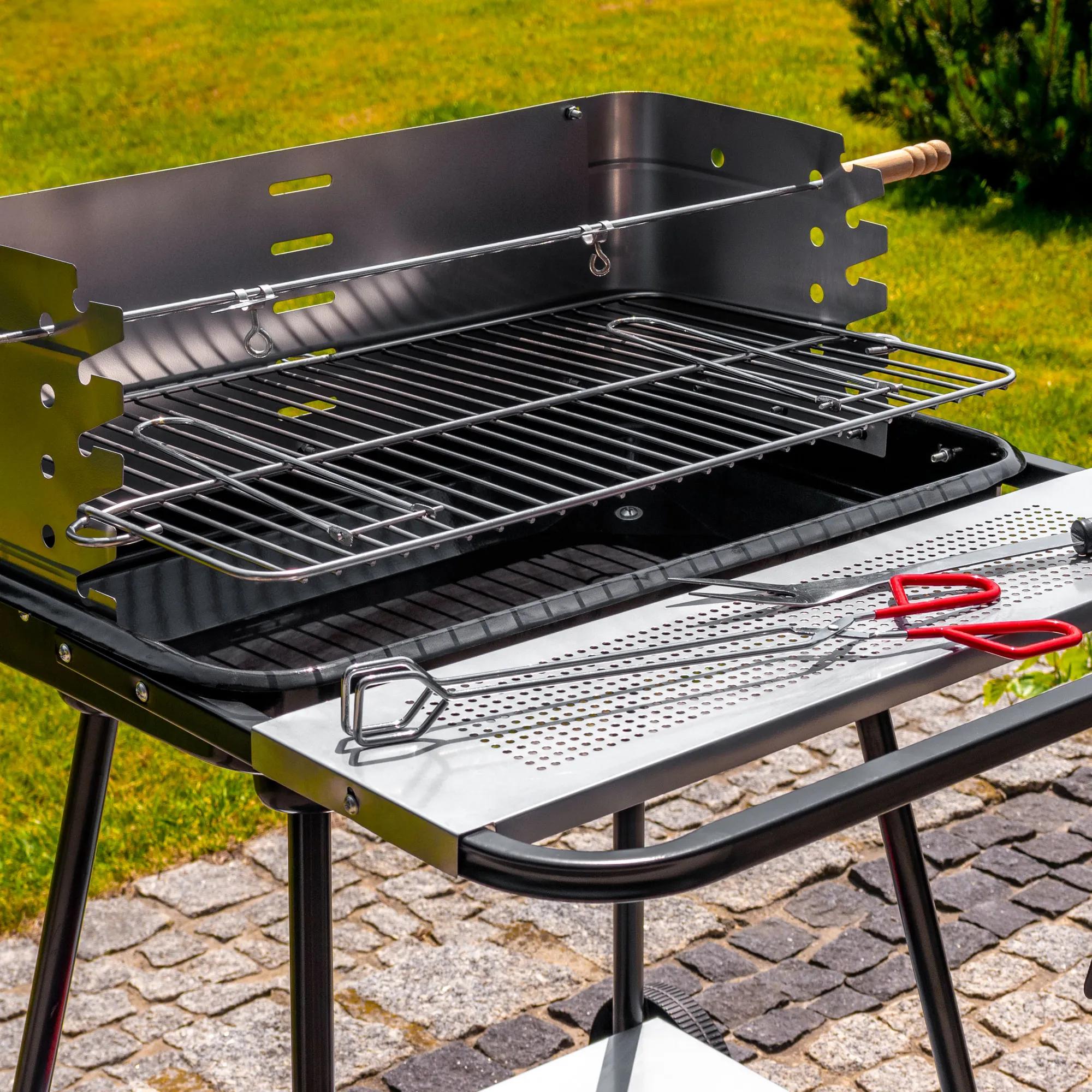Grill węglowy MIR404 z rożnem - zdjęcie 3