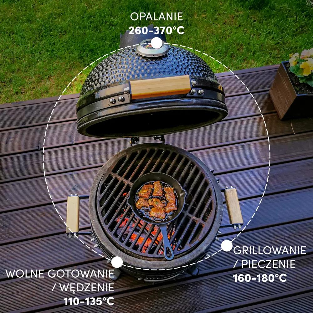 Grill węglowy ceramiczny 13” z pokrywą - zdjęcie 11