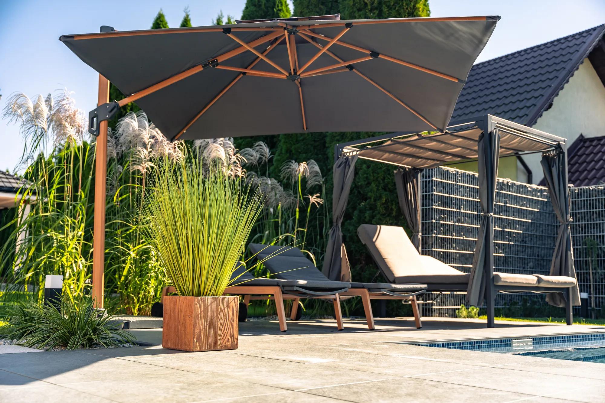 Parasol ogrodowy Roma MID antracytowy - zdjęcie 2