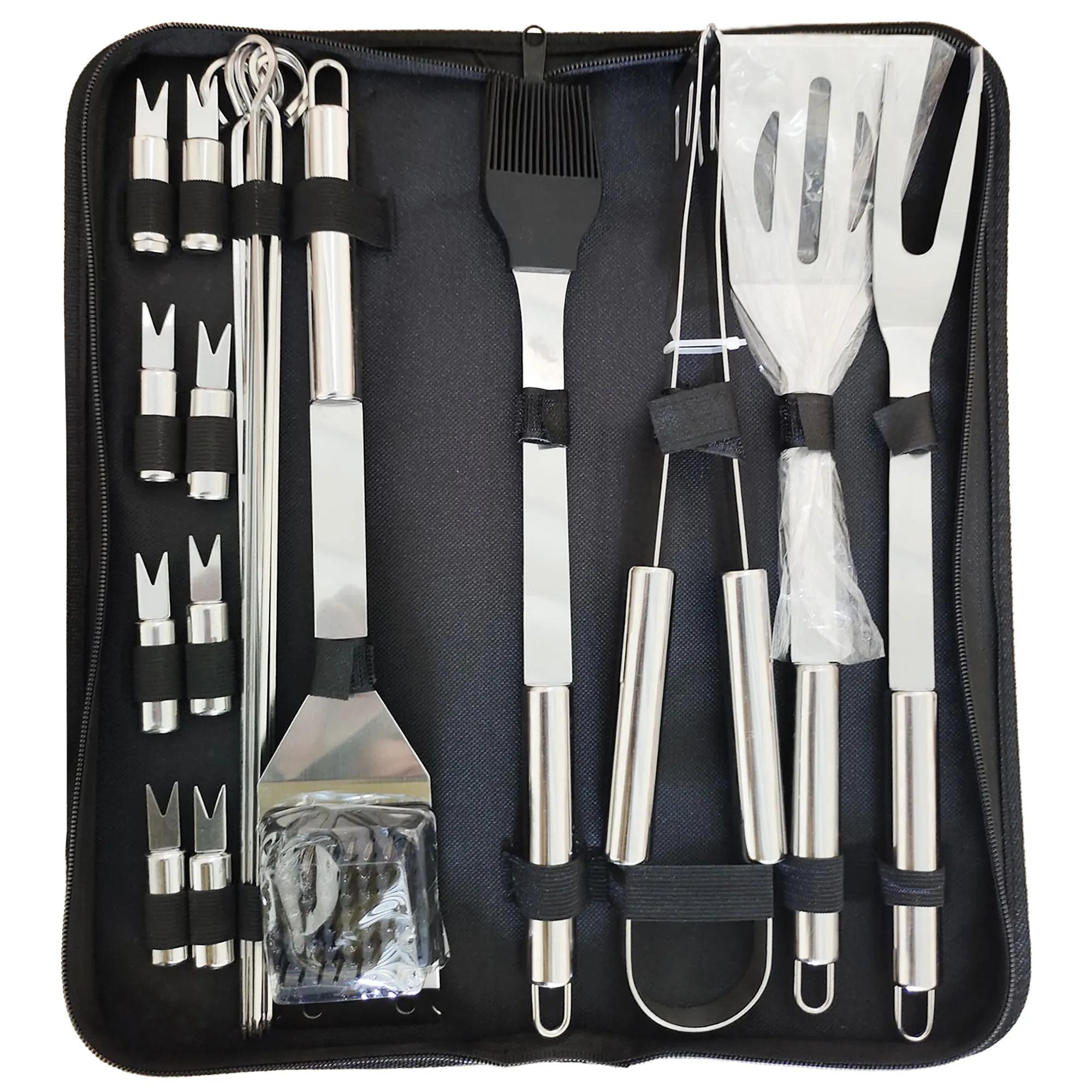 Zestaw akcesoriów do grilla w materiałowym etui MIR-HD001