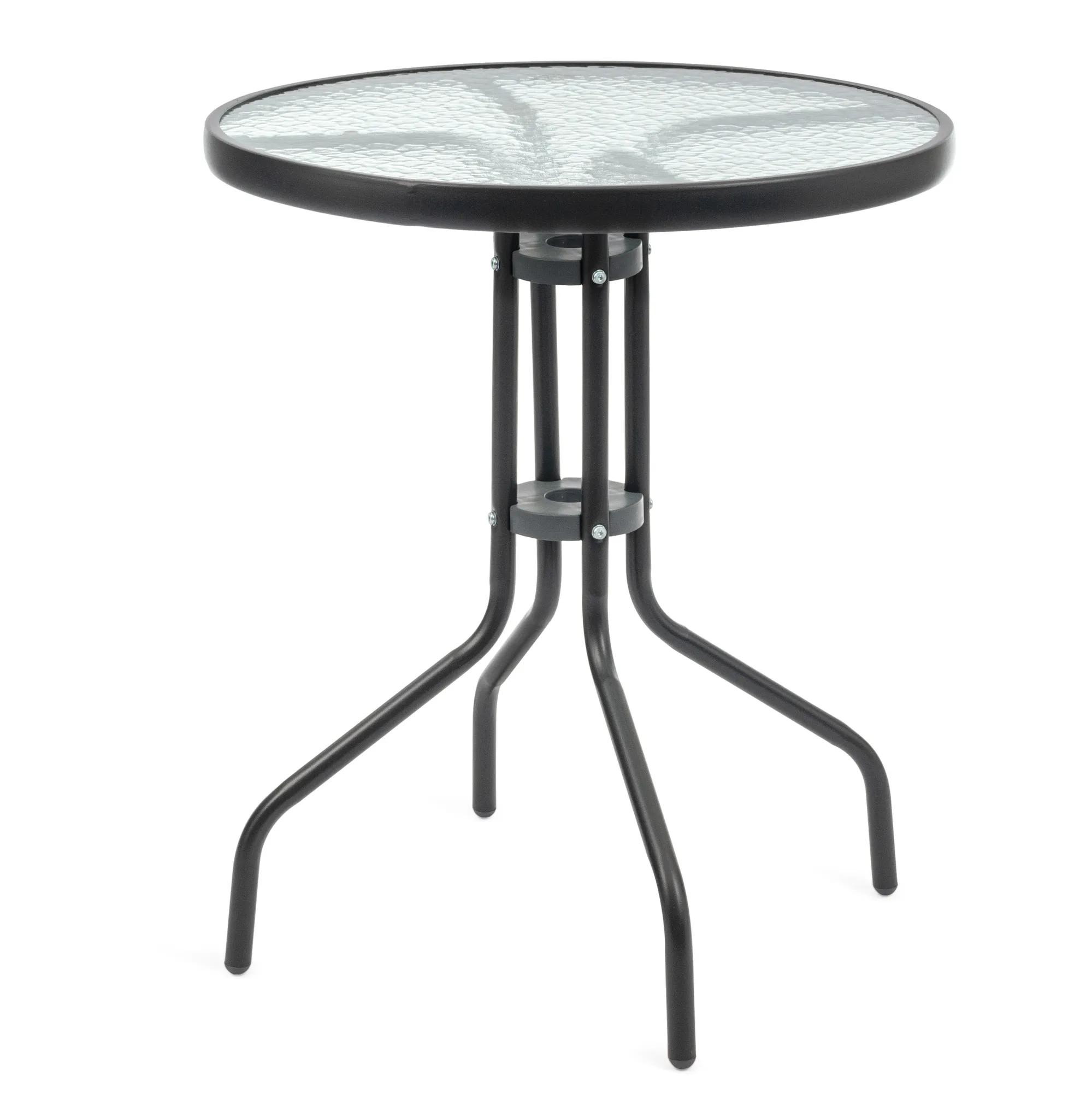 Stolik ogrodowy Jupiter ze szklanym blatem 60 cm