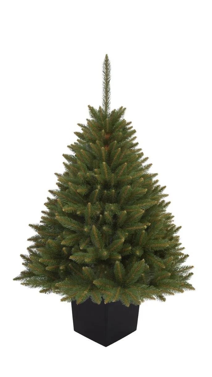 Choinka sztuczna świerk syberyjski w kwadratowej donicy 160 cm